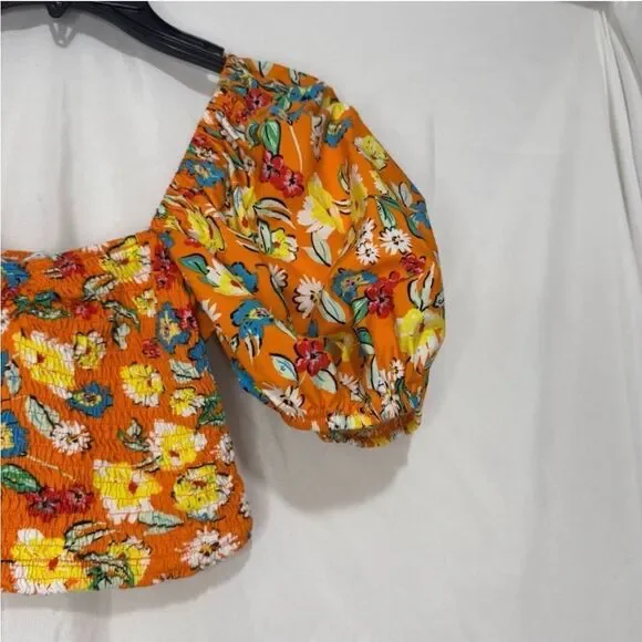Floral Zara Crop Top Size L - Picture 3 of 6